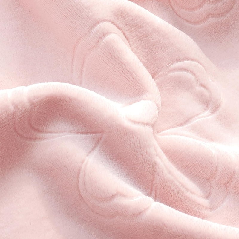 BORITAR Baby Blanket for Girls Ultra Soft Cozy Fleece Baby Blankets, Warm and Lightweight Toddler Blanket with Elegant Floral Printed for Bed Stroller Crib Travel, 30x40 Inch, Pink - Image 2